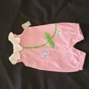 Teddy Boom, pink polka dot, outfit, size 12 months